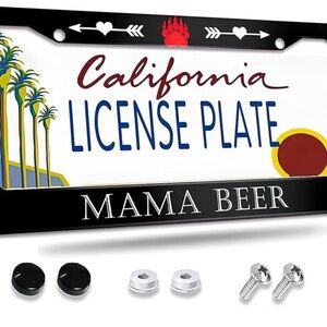 License Plate Frame Mama Beer